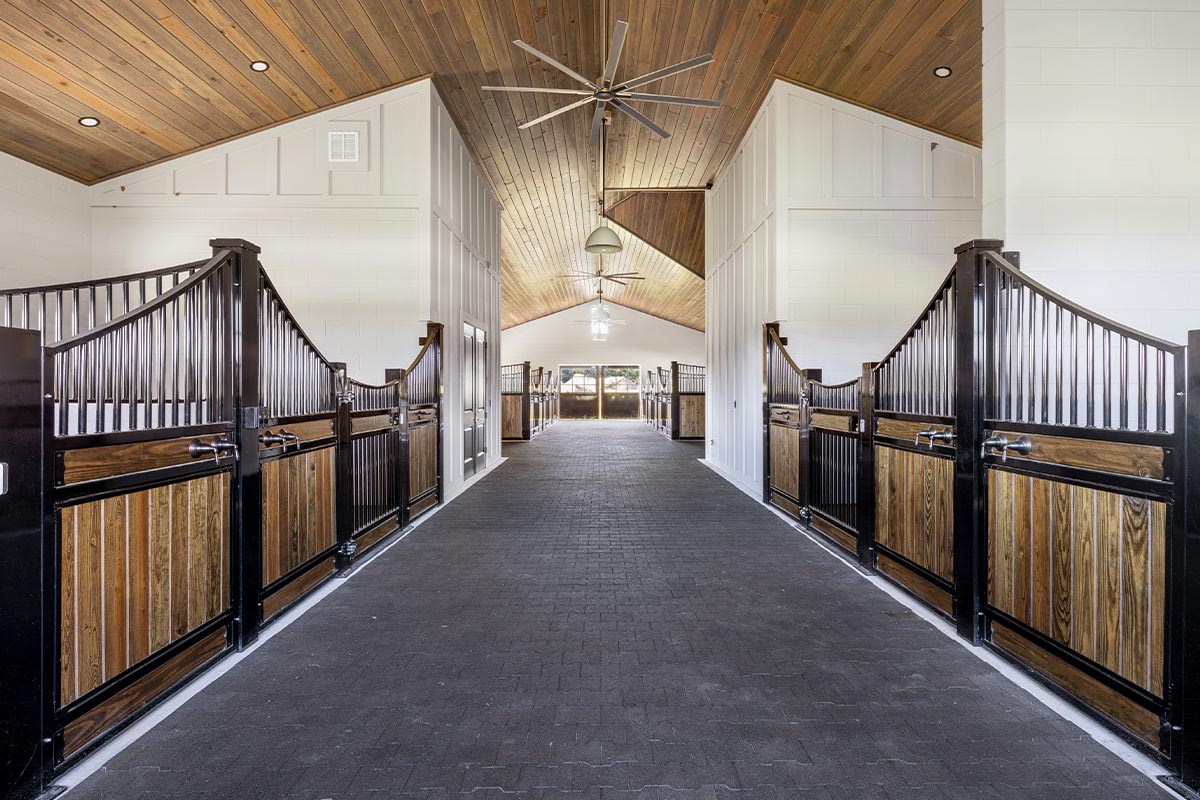 Equestrian Barn Interior Luetgert Equestrian custom building.